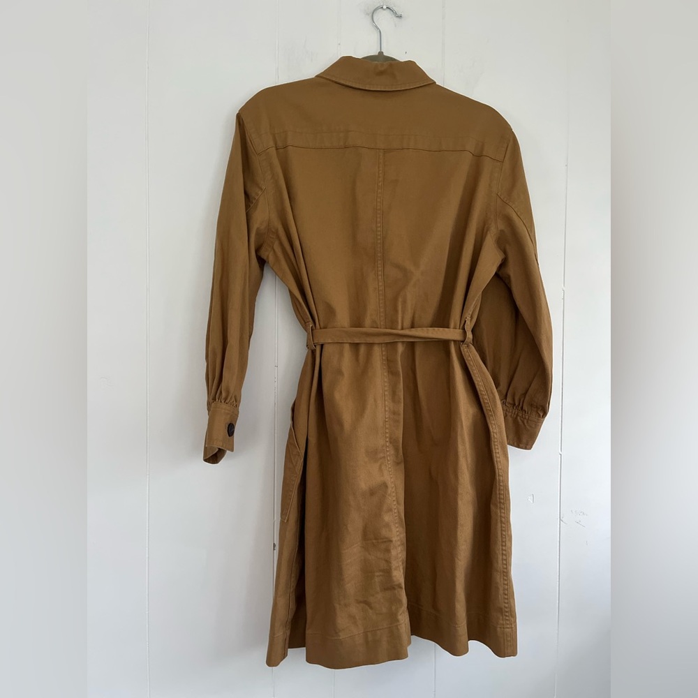 Free Assembly Womens Long Sleeve Belted Utility Mini Dress Tan Size Large - Picture 12 of 13